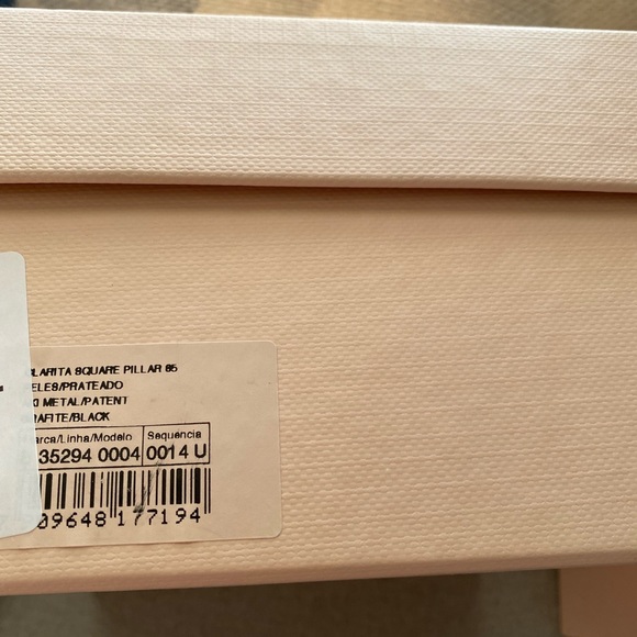 Alexandre Birman clarita 85 square pilar metallic Graphite/black 39.5 NWB - Picture 8 of 10